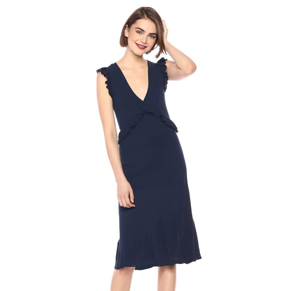 BCBGMaxazria - Ruffle Trimmed Knit Dress - Picture 5 of 5